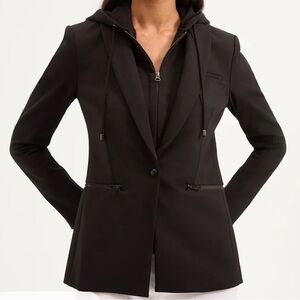 Veronica Beard Scuba Black Dickey Blazer Size 18